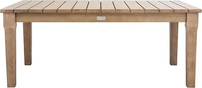 SAFAVIEH Couture Patio Martinique Natural Wood Outdoor Coffee Table