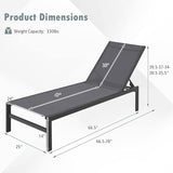 Giantex Patio Chaise Lounge Chair, Outdoor Sunbathing Chair Lawn Reclining Lounger with 6 Adjustable Position - Photo 3