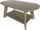 WestinTrends Tuscany Outdoor Coffee Table, All Weather HIPS 2 Tier Patio Adirondack Coffee Table, Taupe - Photo 3