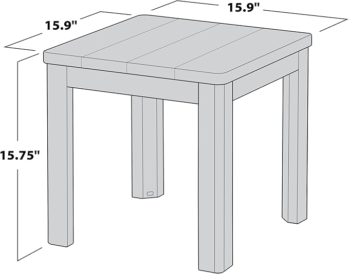 Keter Outdoor Chaise Side Table - White