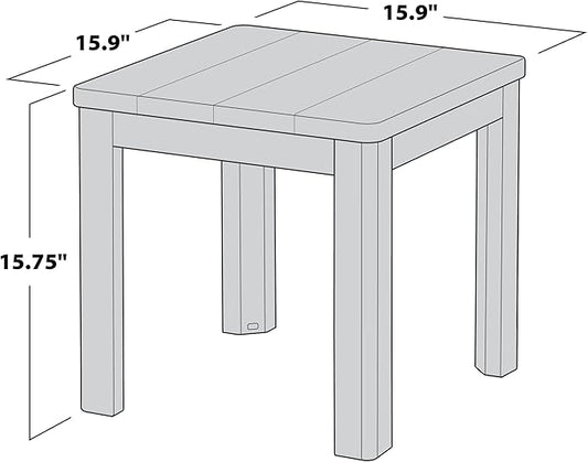 Keter Outdoor Chaise Side Table - White