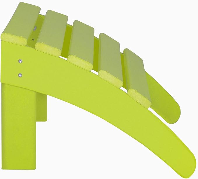 WO Home Furniture Adirondack Ottoman Outdoor Patio Footrest 13.5" Inch Folding Footstool for Outdoor Adirondack Chair (Bright Lime Green)