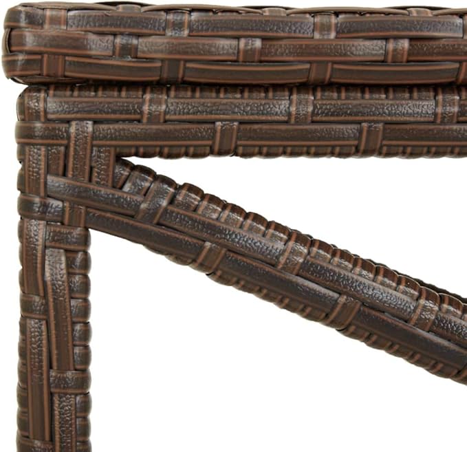 Industrial Style ,Patio Bench,Outdoor Bench,Garden Bench,Park Bench,Front Porch Chair, suitable for parks,Patio,Garden,Front Porch ,Lawn,Balcony,Backyard,Poolside,Terrace,47.2" Poly Rattan Brown