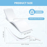 in Pool Lounge Chairs, Pool Lounger for Sun Shelf, Waterproof Patio Furniture with Weather-Resistant Design - Photo 3
