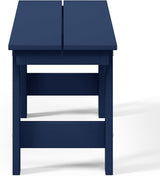 WestinTrends Ashore Outdoor HDPE 48" Modern Backless Patio Bench, Navy Blue - Photo 4