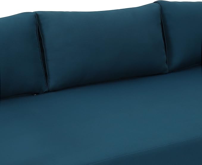 Claremont Outdoor 3 Seater Daybed with Cushions - Acacia Wood - Teak/Dark Teal - Photo 5