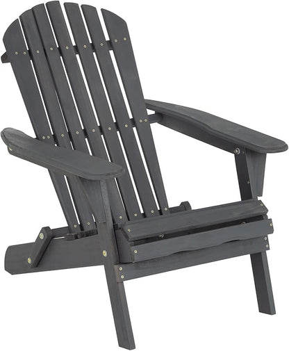 FDW Folding Adirondack Chair, All Weather Patio Chair Outdoor Fire Pit Chair for Patio Lawn Garden Backyard Deck Pool Beach