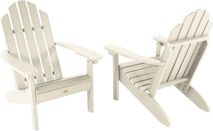 Highwood Classic Westport Adirondack Chairs, 2-Piece Set, Whitewash