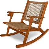 Balkene Home Outdoor Rocking Chair with Beverage Holder - Photo 1