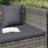 Grey PE Rattan Adjustable Armrests Garden Bed 78.7x23.6 in with Removable Cushions for Patio Poolside Lounging - Photo 4