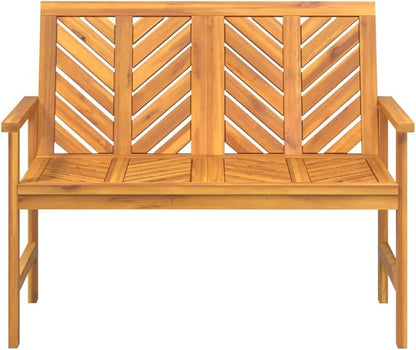 Patio Bench Garden Benches for Outdoors Patio Bench 42.9" Solid Wood Acacia