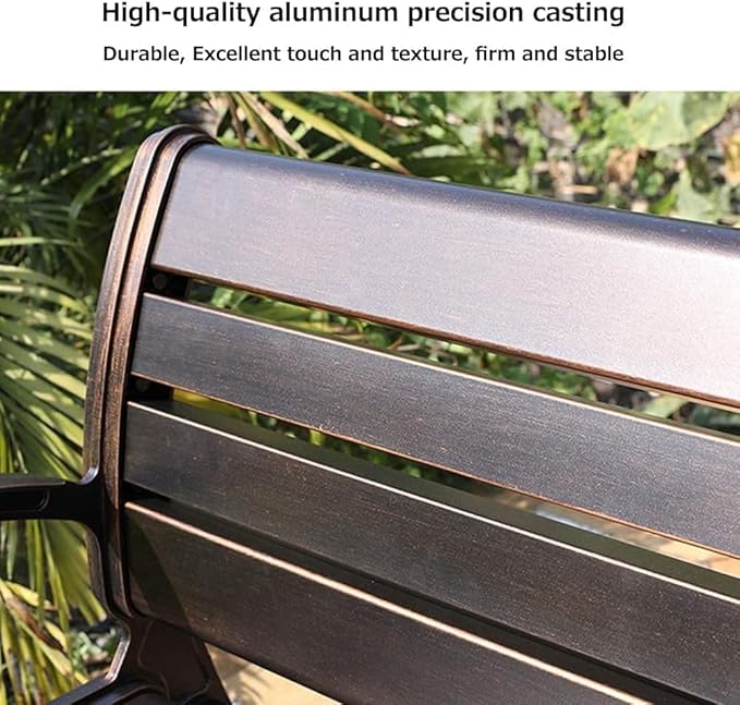 Outdoor Garden Bench Garden Bench Outdoor Park Terrace Bench Metal Garden Bench Courtyard Decorative Bench for Porch,Lawn,Yard