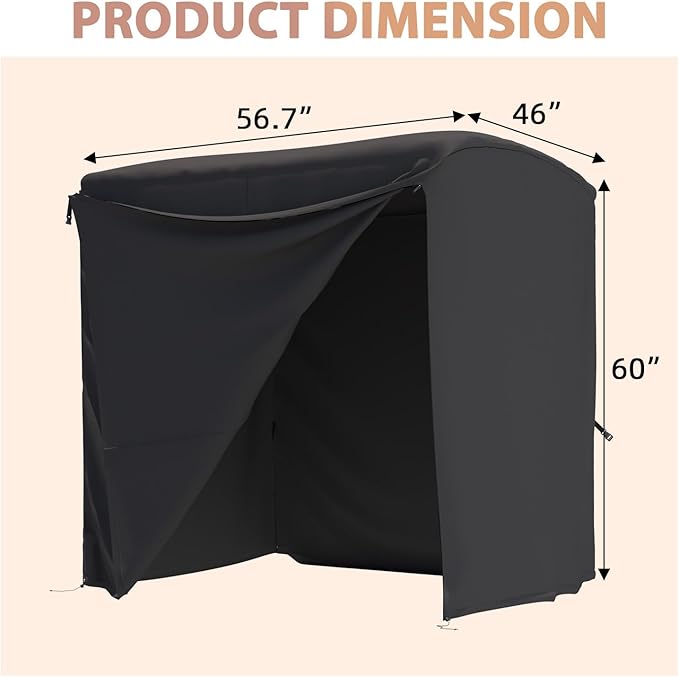 AECOJOY 2-Seat Outdoor Patio Swing Chair with Cover, Porch Swings Chairs for Adult - Photo 6