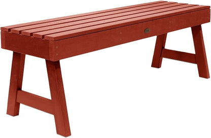 Highwood Weatherly Backless Bench, 4 Feet, Rustic Red