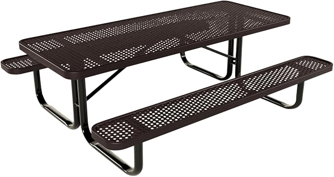 COATEDOUTDOORFURNITURE Heavy-Duty Portable Outdoor Kids Table, Punched Steel Kids Picnic Table - Photo 1