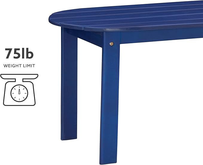 Linon Jayde Outdoor Blue Adirondack Coffee Table - Photo 6