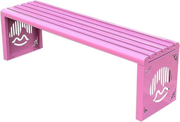 Heavy Duty Outdoor Benches Weatherproof Galvanized Steel Park Benches Slats Design Metal Garden Chair Commercial Street - Photo 1