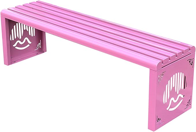 Heavy Duty Outdoor Benches Weatherproof Galvanized Steel Park Benches Slats Design Metal Garden Chair Commercial Street - Photo 1