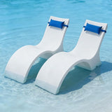VEVOR Pool Lounge Chairs, Set of 2 Chaise Lounger with Headrest - Photo 1