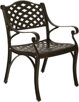 YUSING 5 Piece Patio Bistro Set，Cast Aluminum Antique Copper Outdoor Furniture Round Bar Height Dining Table and Swivel - Photo 5