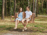 Psilvam Porch Swing, 2-Person Poly Lumber Outdoor Porch Swing, All-Weather Farmhouse Patio Swing That Never Rot and Fade - Photo 3