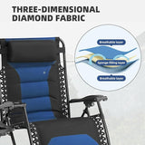 Zero Gravity Chair Set of 4 Oversized Folding Recliner - Photo 6