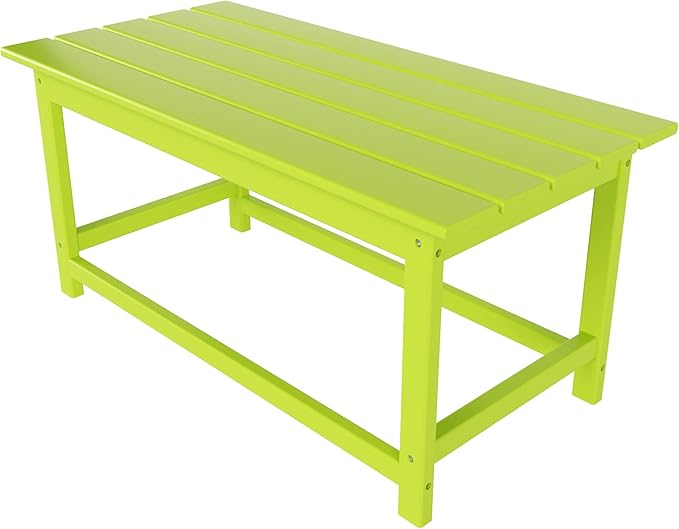 WO WESTIN OUTDOOR HDPE Laguna Outdoor Poly Adirondack Coffee Table, Lime