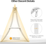 VINGLI 5FT Porch Swing Frame, 1000LBS Heavy Duty A-Frame Wooden Porch Swing Stand with Curved Arc Top - Photo 4