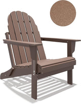 Folding Adirondack Chair - Durable HDPE Poly Lumber All-Weather Resistant - Photo 1