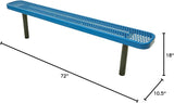 COATEDOUTDOORFURNITURE Heavy-Duty Outdoor Bench Thermoplastic Coated, Expanded Metal, Commercial-Grade Seating - Photo 2