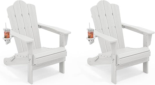 KINGYES Folding HDPE Adirondack Chairs