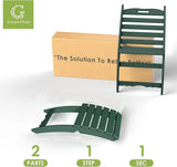 GREENVINES Folding Wave Chairs Set of 4 | Xavier | Portable Adirondack Chair | HDPE | All Weather | Forest - Photo 7