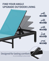 Aluminum Lounge Chairs Outdoor Chaise Furniture - Photo 6