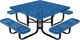 COATEDOUTDOORFURNITURE Heavy-Duty Portable Outdoor Kids Table with Umbrella Hole, Punched Steel Kids Picnic Table - Photo 1