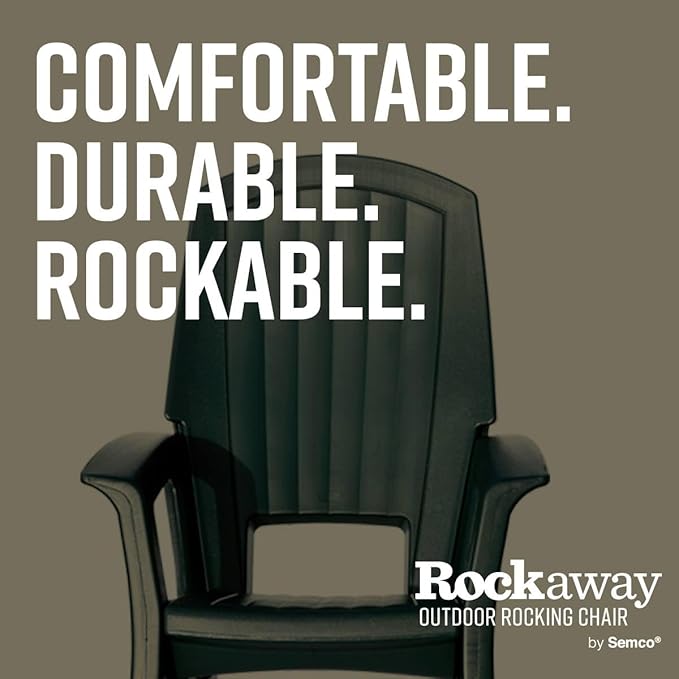 Semco Rockaway Heavy Duty All-Weather Outdoor Rocking Chair Plastics - Green