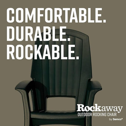 Semco Rockaway Heavy Duty All-Weather Outdoor Rocking Chair Plastics - Green