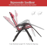 Goplus Oversized Zero Gravity Chair, XL-Extended Version, Outdoor Recliner w/Cup Holder & Detachable Headrest - Photo 7