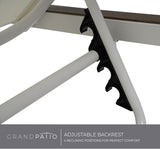 Grand patio Outdoor Chaise Lounge Mesh Sling Chair with Woodgrain Texture - Photo 4