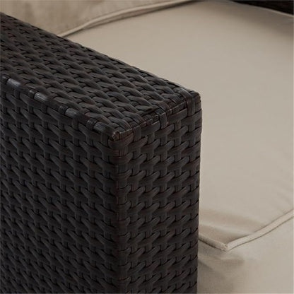 Serta Laguna Brown Resin Wicker Outdoor Patio Furniture Collection, Easy Assembly, Porch or Pool, Weather Resistant, Arm Chair Brown Wicker