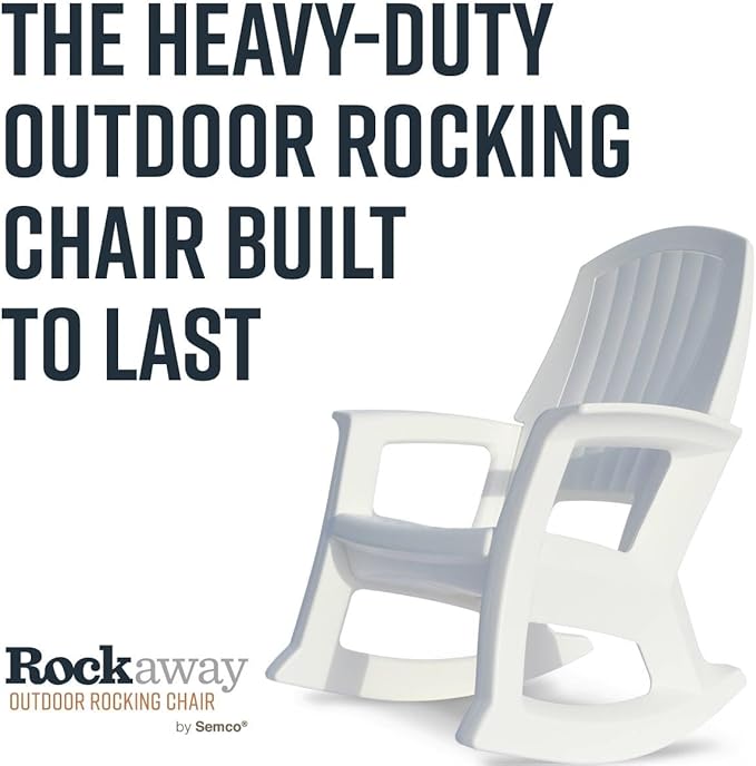 Semco Rockaway Heavy Duty All-Weather Outdoor Rocking Chair Plastics - Gray
