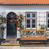 Outdoor Patio Garden Bench, 49" Outdoor Benches Outdoors Seating Patio Seating Benches Poolside, Outside Decor Furniture - Photo 8