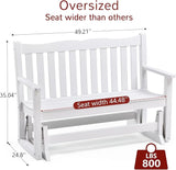 Stoog Outdoor Glider Benches Set of 2, All-Weather Patio Glider with 800 lbs Weight Capacity, Never Fade or Rot - Photo 3