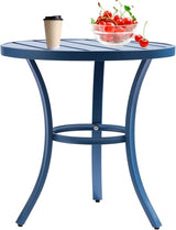 Outdoor Side Tables, Weather Resistant Iron Patio End Table - Photo 1