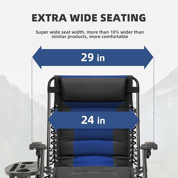 Zero Gravity Chair Oversized Folding Recliner XL - Photo 5