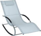 Outsunny Zero Gravity Rocking Chair Outdoor Chaise Lounge Chair Recliner Rocker with Detachable Pillow and - Photo 1