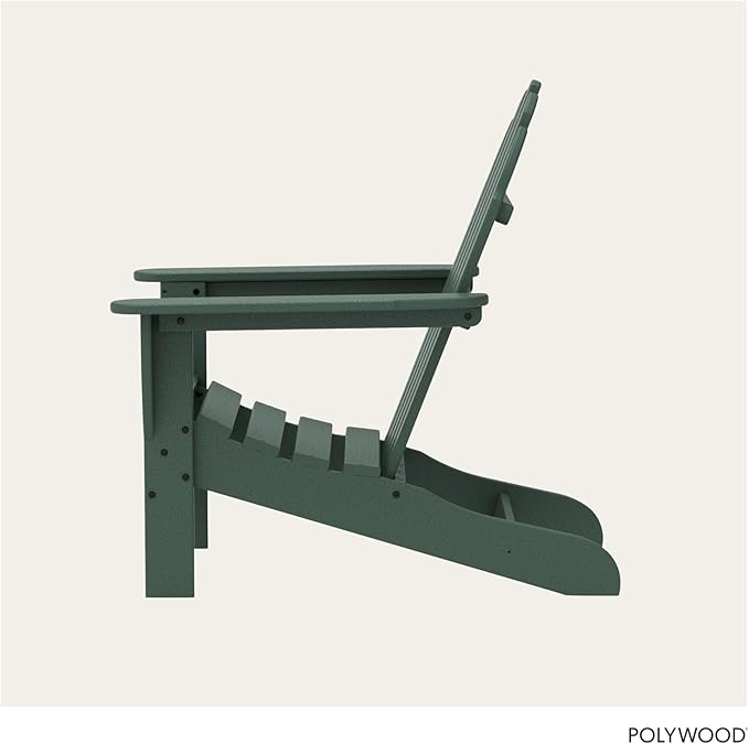 POLYWOOD AD4030GR Classic Outdoor Adirondack Chair, Green