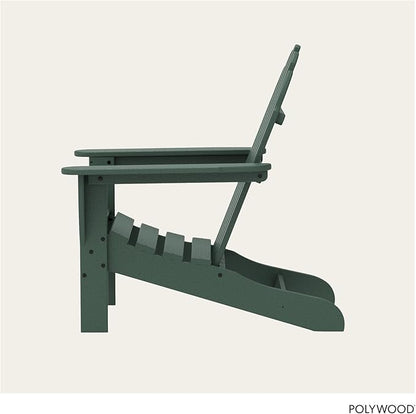 POLYWOOD AD4030GR Classic Outdoor Adirondack Chair, Green