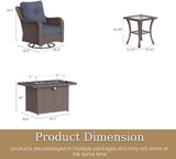 7 Piece Patio Furniture Set with Fire Pit Table - Photo 2