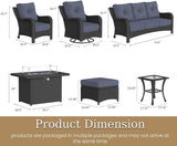 10 Piece Patio Furniture Set with Fire Pit Table - Photo 2