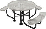 COATEDOUTDOORFURNITURE Heavy-Duty Portable Outdoor Picnic Table with Umbrella Hole - Photo 1